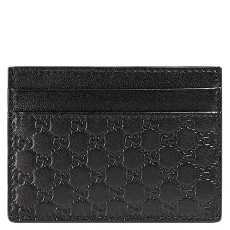 Gucci Black Microguccissima Leather Card Case Gucci Tlc