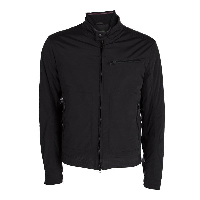 Pre Owned جاكيت غوتشي أسود بسحاب أمامي XL