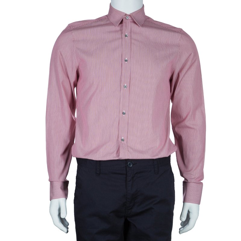 gucci red and white striped shirt