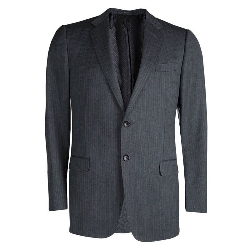 Gucci Grey Herringbone Stripe Wool Suit L Gucci | TLC