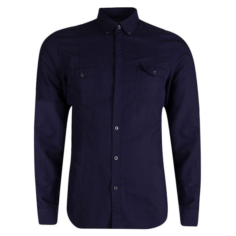 Gucci Navy Blue Cotton Long Sleeve 