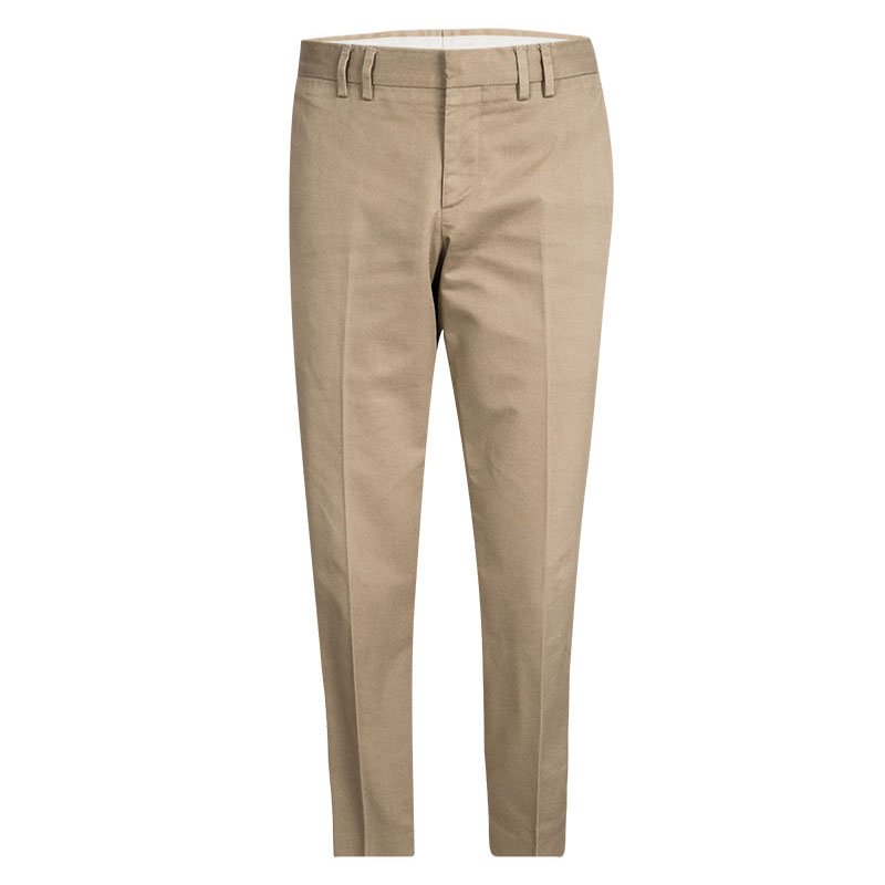 Gucci Brown Tailored Regular Fit Trousers M