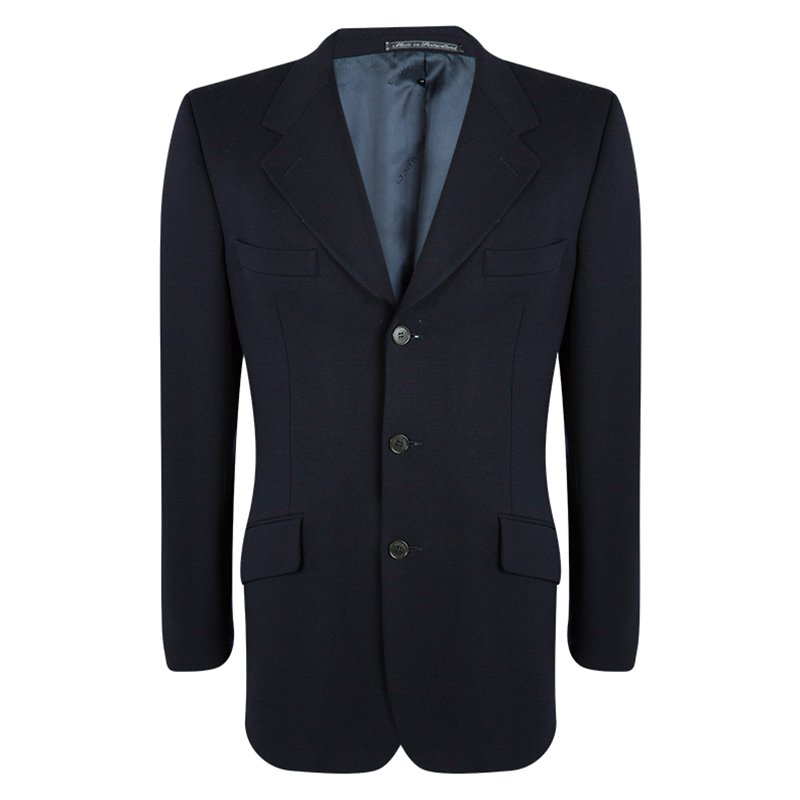 Pre Owned بليزر غوتشي صوف ازرق كحلي XL