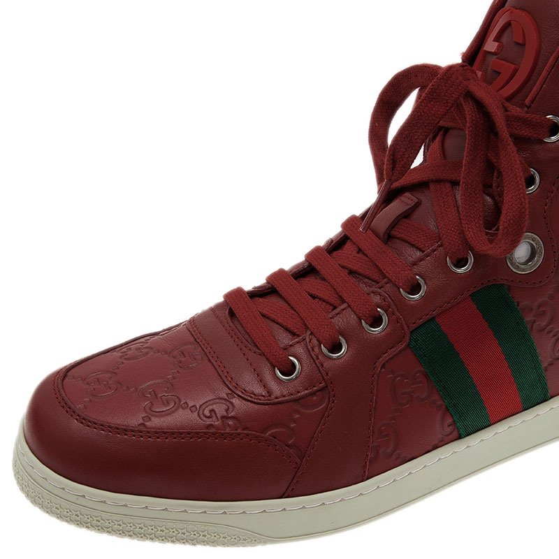 gucci red high top