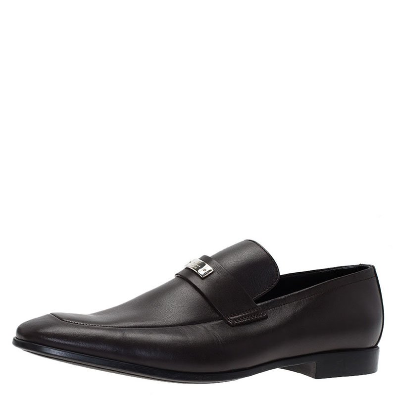 Gucci Brown Leather Loafers Size 42.5
