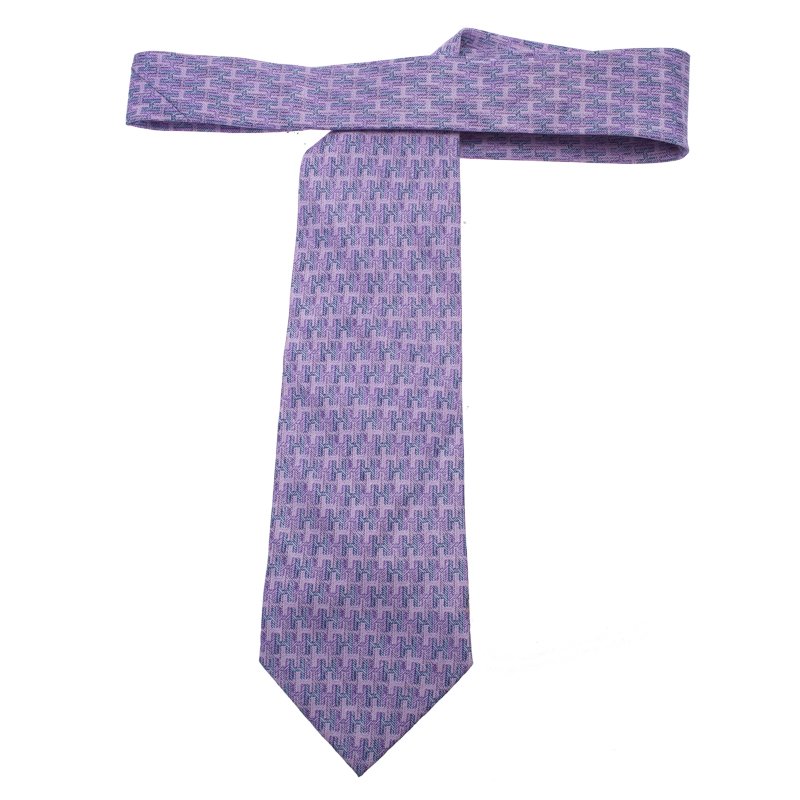 purple hermes tie