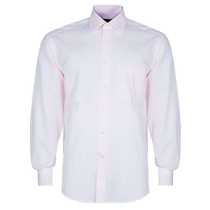 Pre Owned Lanvin Men's Pink Cotton Classic Collar Shirt L
