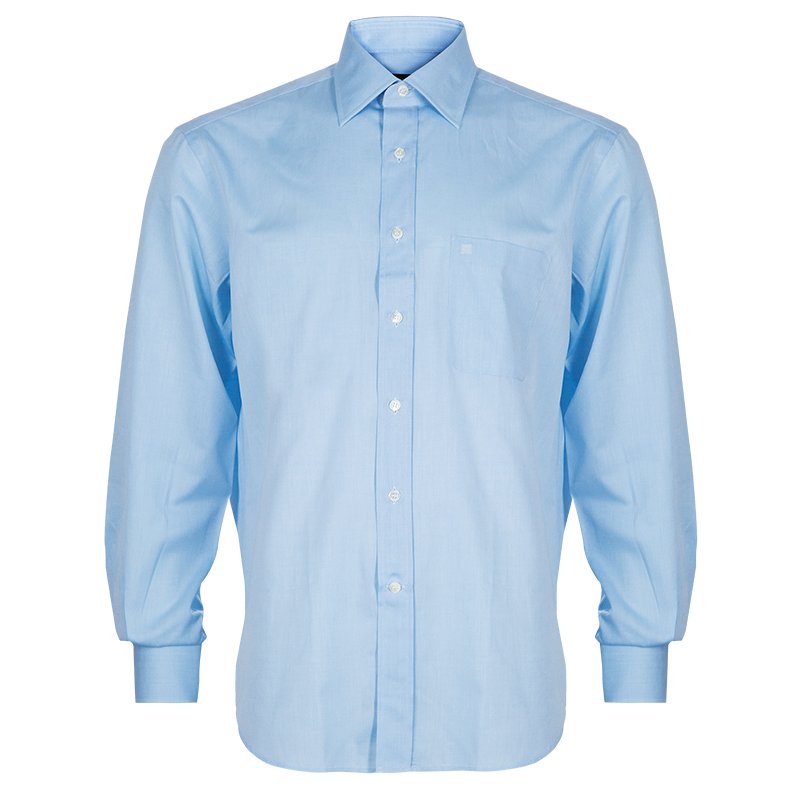 Pre Owned Lanvin Light Blue Cotton Classic Collar Shirt L
