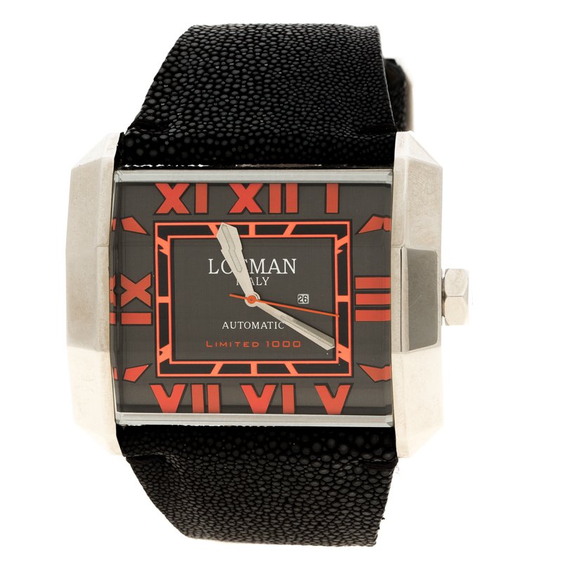 Locman Grey Limited Edition Otto N.00779 Sharkskin Men's Wristwatch 51MM 