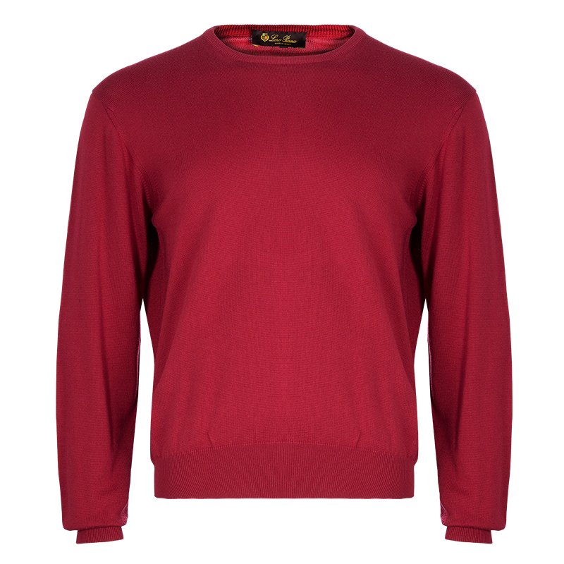 Loro Piana Men's Red Crewneck Sweater M Loro Piana | The Luxury Closet