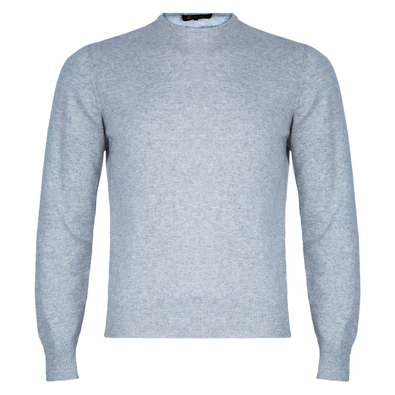 Pre Owned Loro Piana Grey Cashmere Sweater M