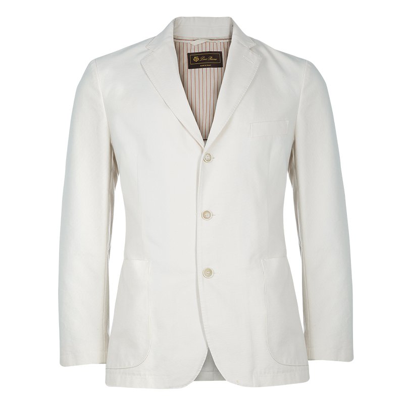 مملوكة مسبقًا Loro Piana Men's Beige Cotton Blazer M