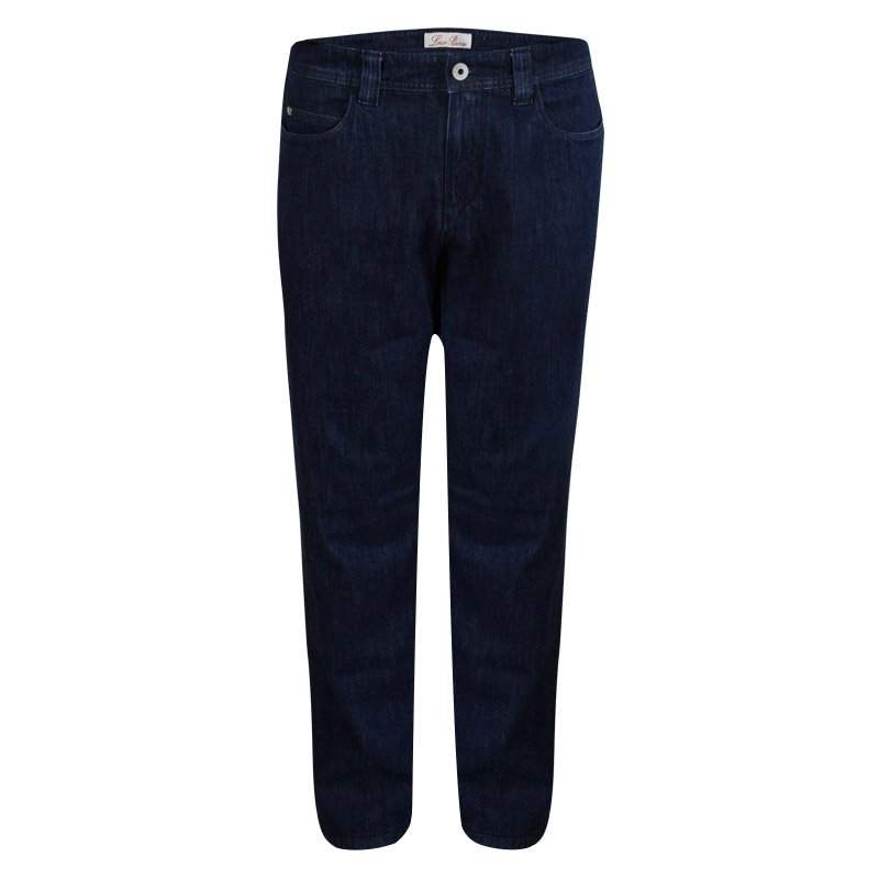 Pre Owned Loro Piana Indigo Dark Wash Denim Straight Fit Jeans XL