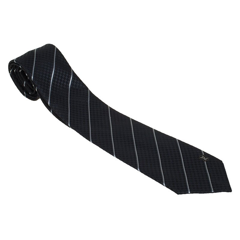 Louis Vuitton Black Silk Ecu Tie Louis Vuitton | The Luxury Closet