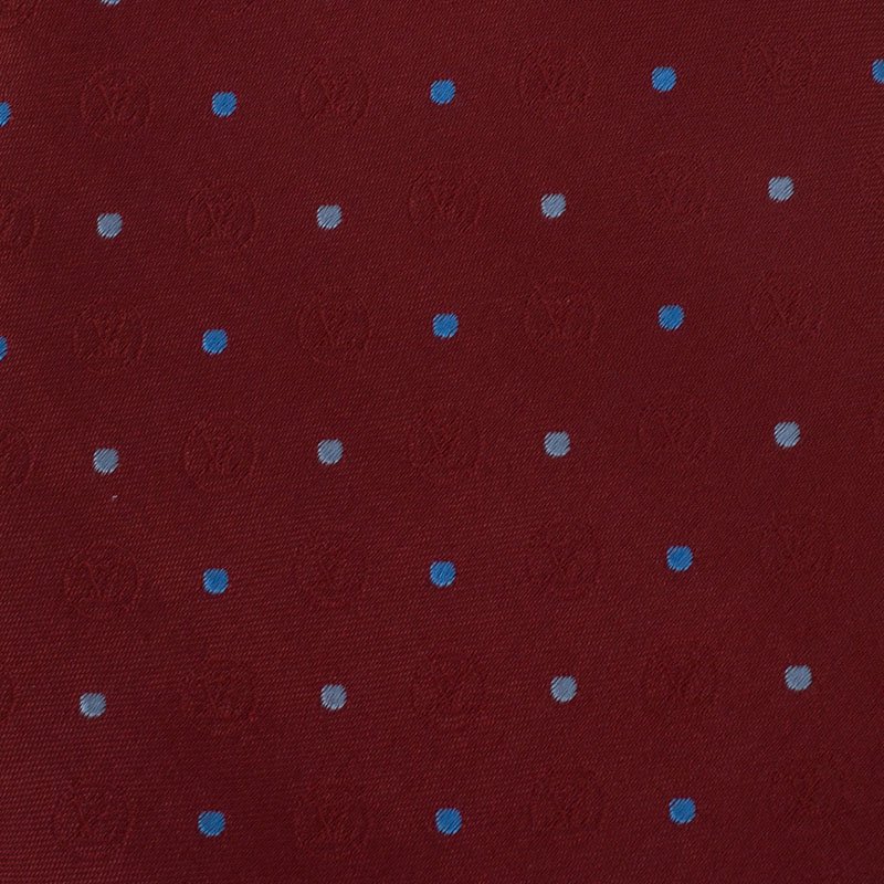 Louis Vuitton Red Silk LV Circle Dots Tie