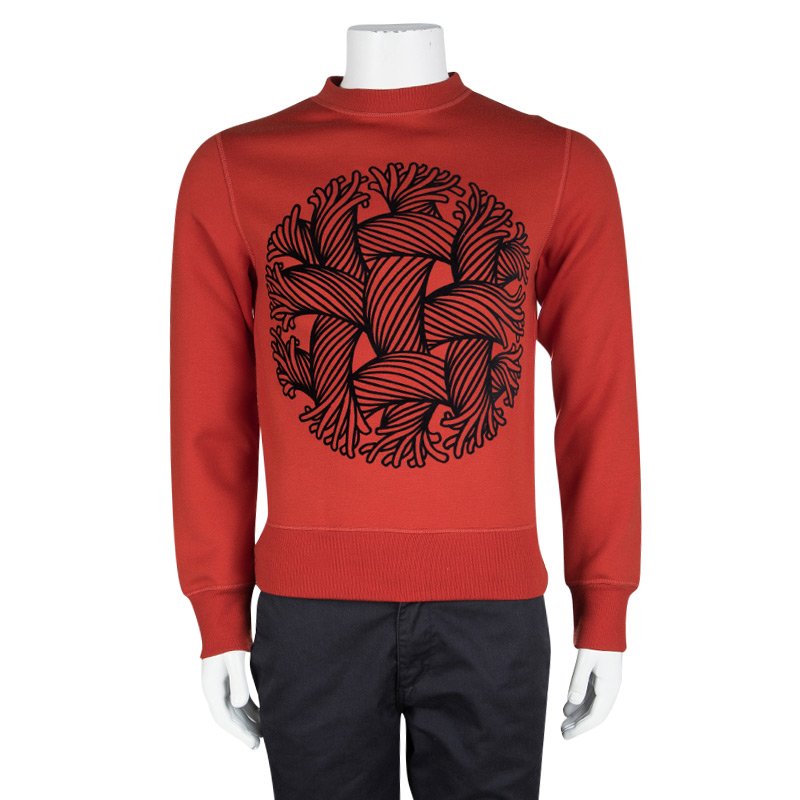 Louis Vuitton FW&#39;15-16 Red Flock Print Sweatshirt S Louis Vuitton | TLC