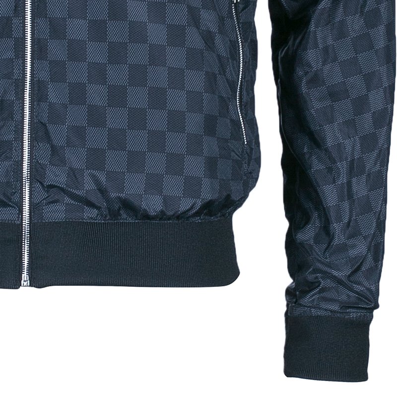 Used] LOUIS VUITTON Louis Vuitton Nylon Jacket Coat Damier Coat RM072M  MLPK02PDP Black Black Size 44 men's Cotton ref.465023 - Joli Closet