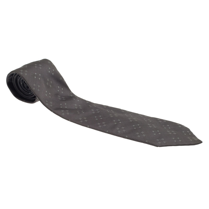مملوكة مسبقًا Louis Vuitton Grey Silk Tie