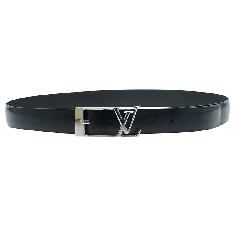 Louis Vuitton Black Leather Neogram Belt 100 CM