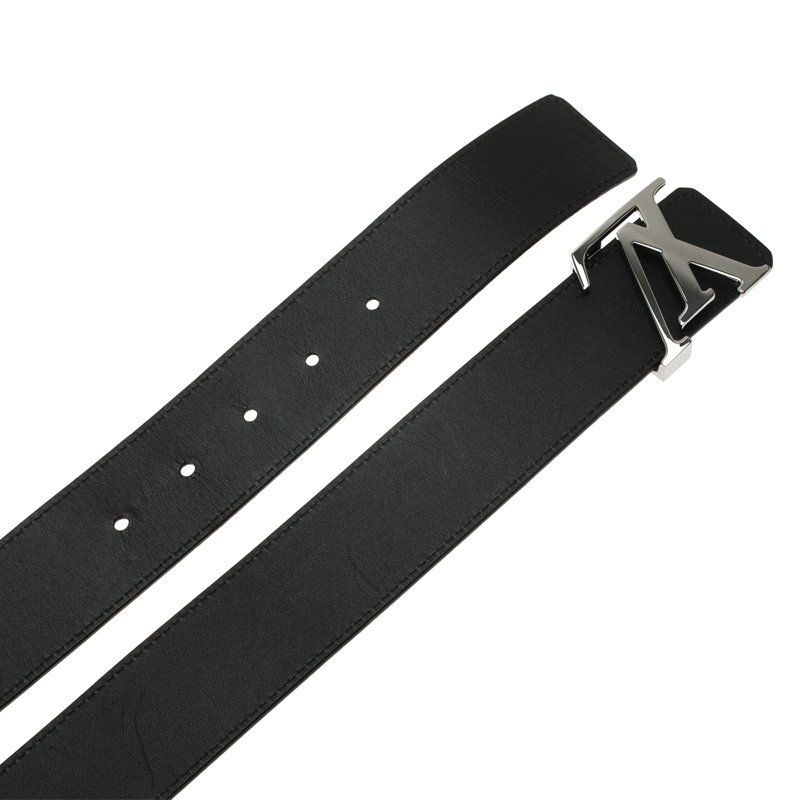 Initiales leather belt Louis Vuitton Black size 100 cm in Leather - 38131162