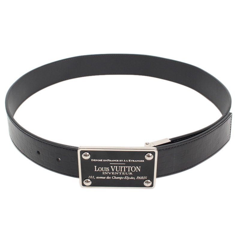 Louis Vuitton Inventeur Belt Damier Graphite  Black louis vuitton belt, Louis  vuitton accessories, Suede leather belt