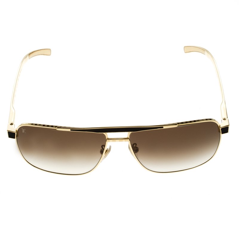 Louis Vuitton Jewel Square Gold Sunglasses Z1860U