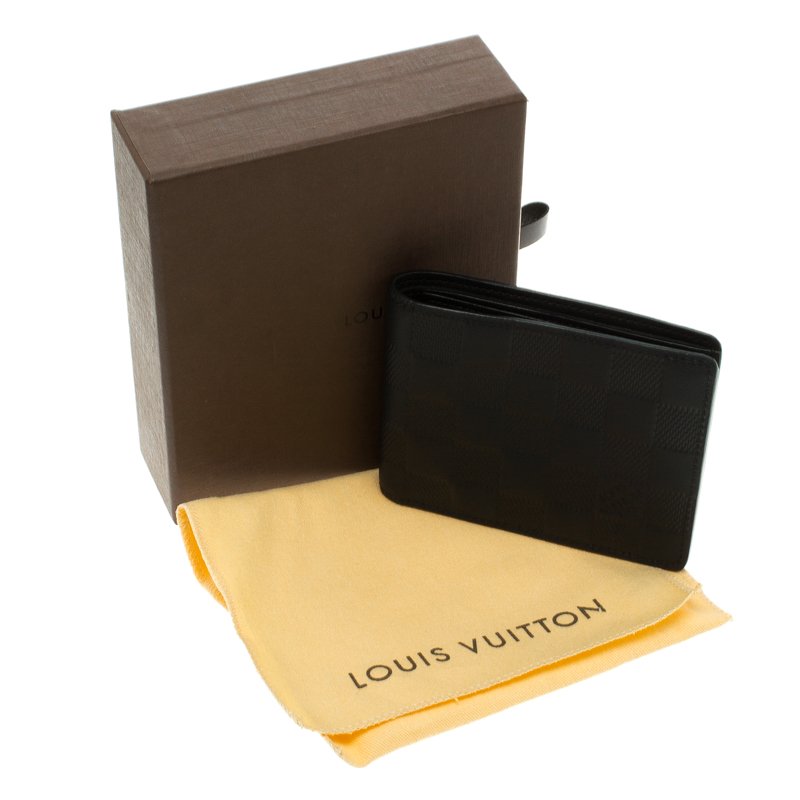LOUIS VUITTON Damier Infini Slender Wallet Onyx 346966