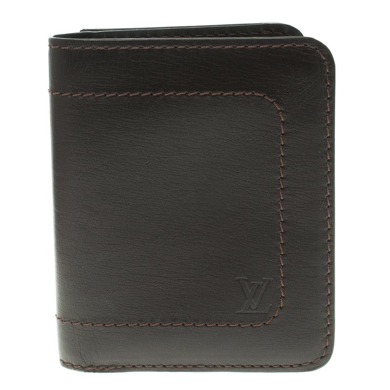Leather card wallet Louis Vuitton Turquoise in Leather - 34465606