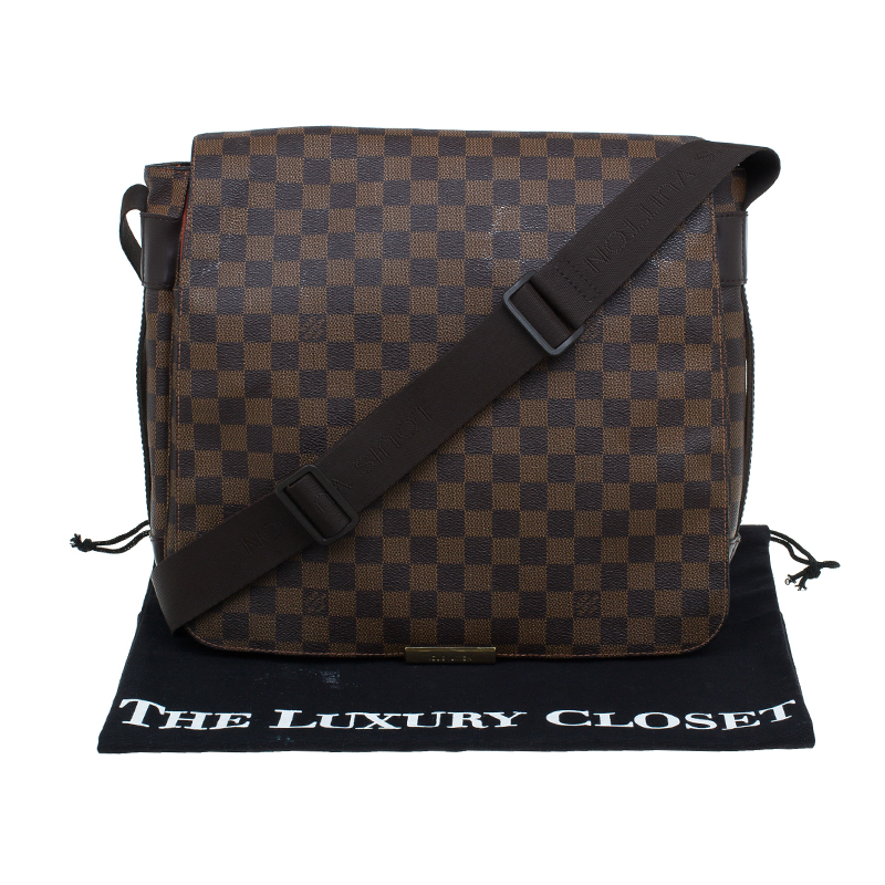 Louis Vuitton Bastille Damier Ebene Messenger Bag 100% Genuine LARGE