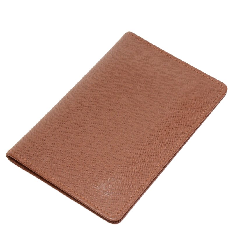 Pre Owned محفظة بطاقات لوي فيتون جلد تياغا بني