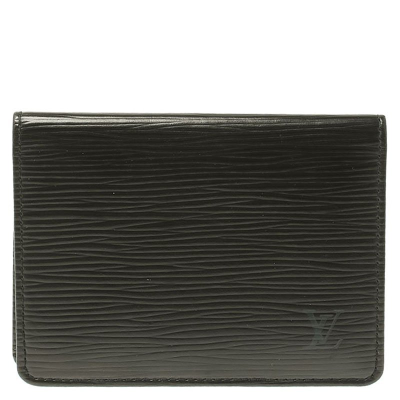 Louis Vuitton Black Epi Leather ID Pass Holder
