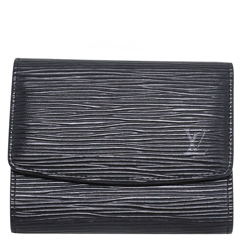 Louis Vuitton Black Epi Leather Card Holder