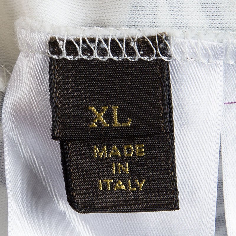 Louis Vuitton Off White Cotton Printed Logo Detail T-Shirt XL Louis Vuitton