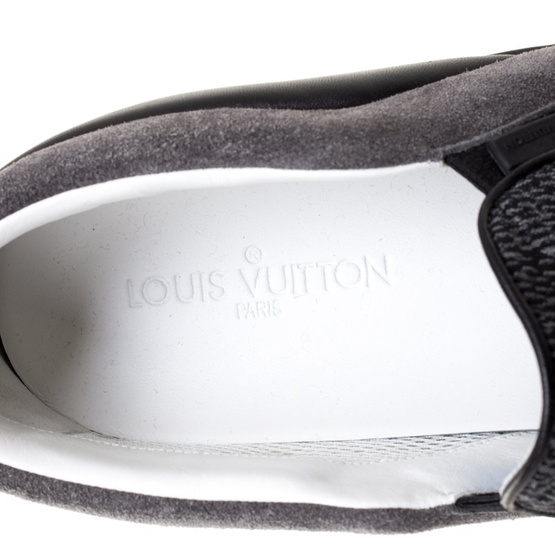 Louis Vuitton Grey Suede and Leather Twister Slip-on Sneakers Size 43 Louis  Vuitton