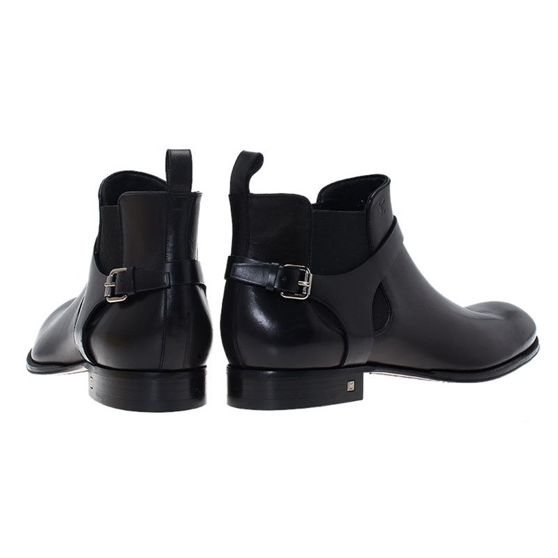 Louis Vuitton Black Leather Greenwich Ankle Boots Size 45 Louis Vuitton | TLC