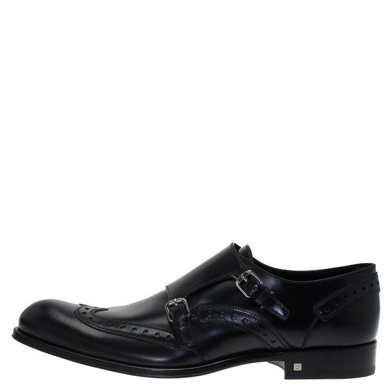 louis vuitton black leather shoes