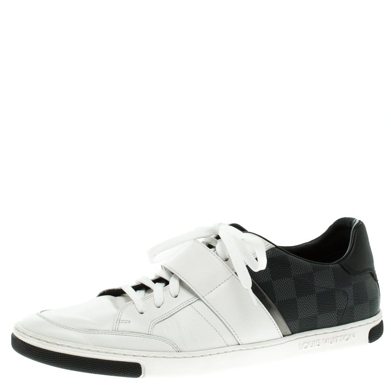 Louis Vuitton Monochrome Damier Graphite Canvas And Leather Sneakers Size 42.5