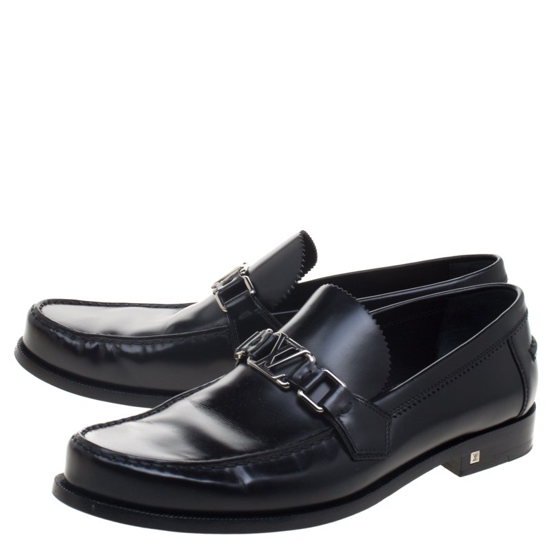 Men Lvxnba Loafers Canvas Glazed Calf Leather Dress Shoes Top