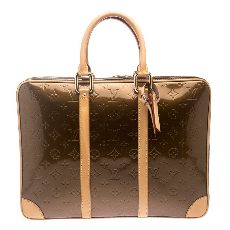 Louis Vuitton Bronze Monogram Vernis Vandam Briefcase