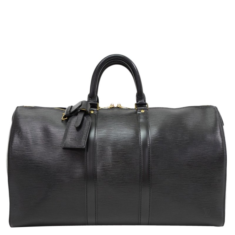 Louis Vuitton Black Epi Leather Keepall 45