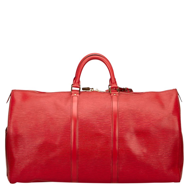 Louis Vuitton Red Epi Keepall 55