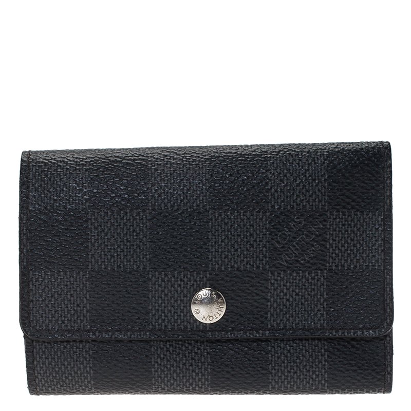 Pre Owned Louis Vuitton Damier Graphite 6 Keys Holder