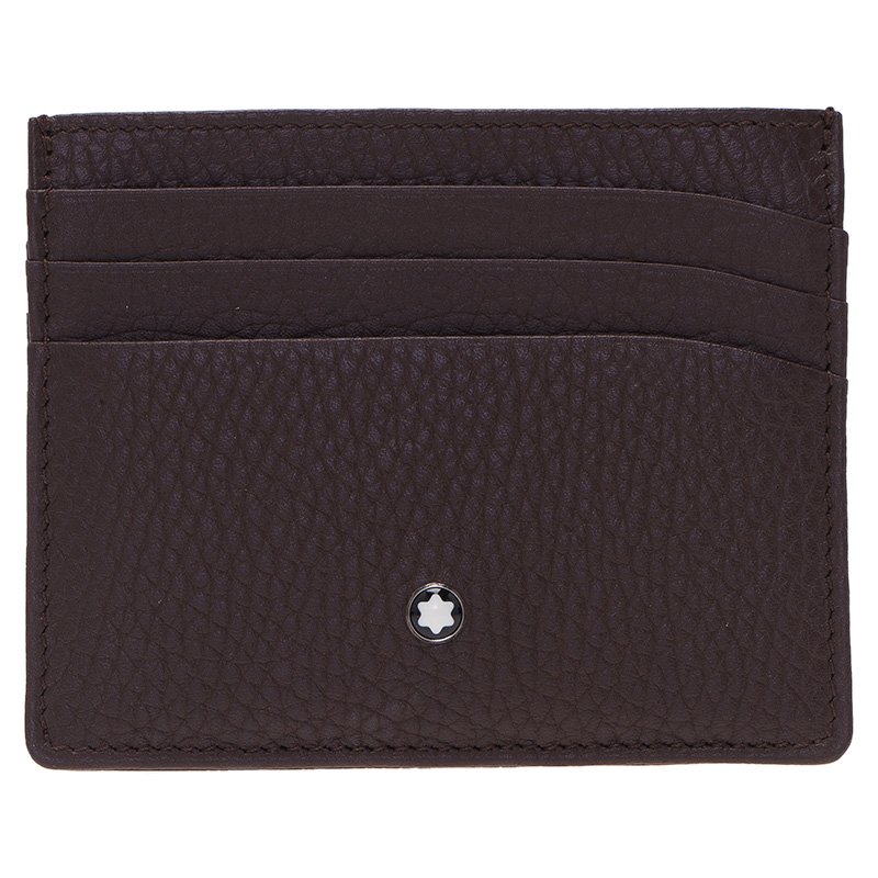 Pre Owned Montblanc Brown Leather Card Holder