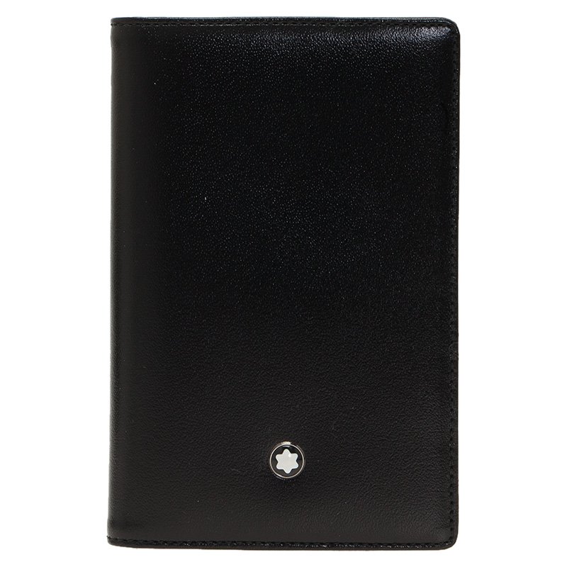 Pre Owned Montblanc Black Leather Meisterstuck Card Holder