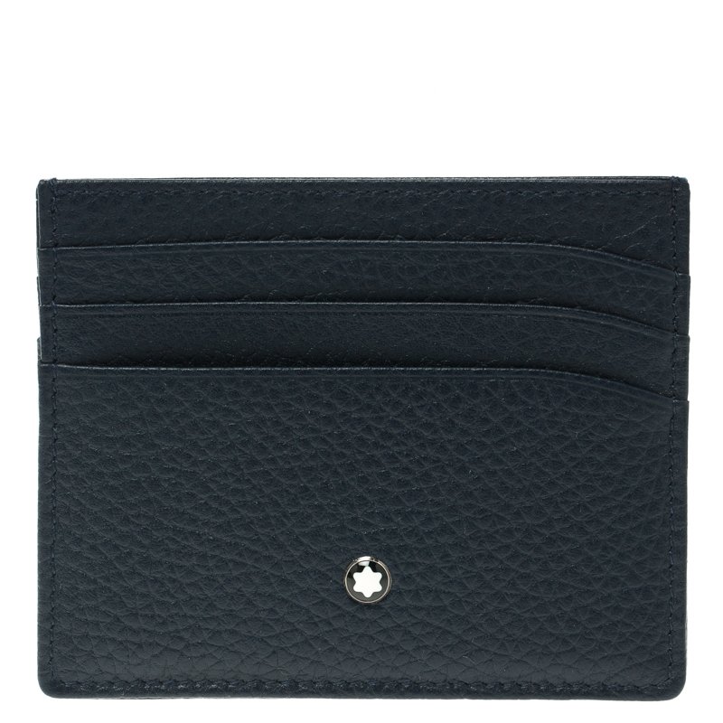 Montblanc Dark Blue Leather Meisterstuck Card Holder 6CC