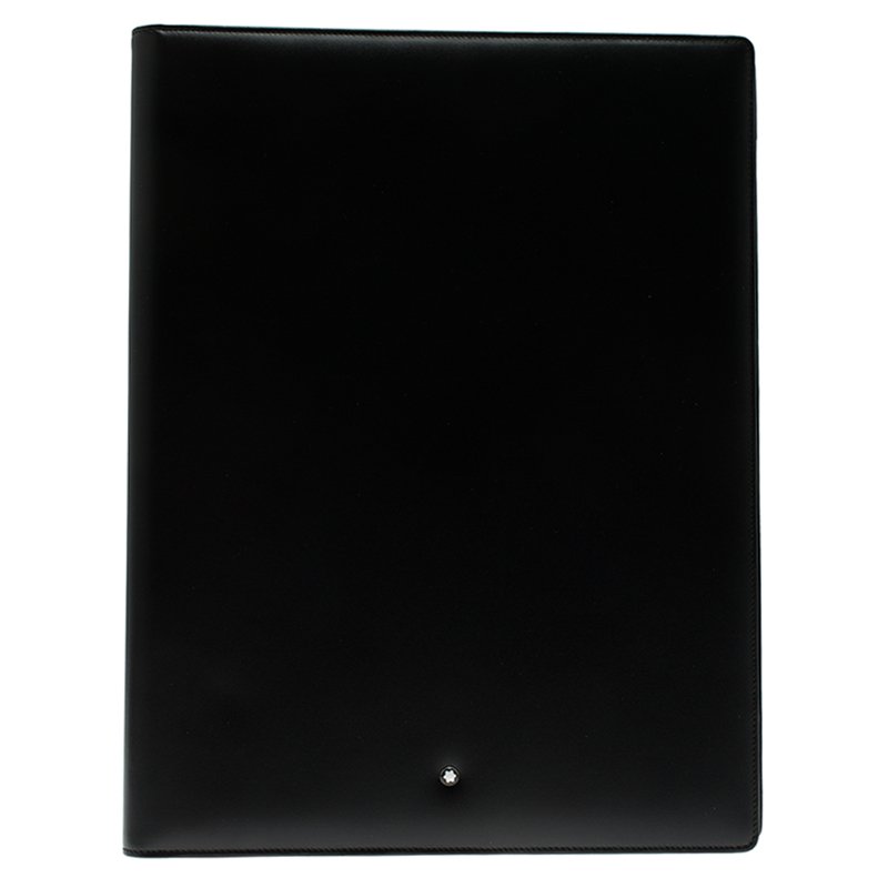 مملوكة مسبقًا حافظة أوراق  مون بلان جلد سوداء