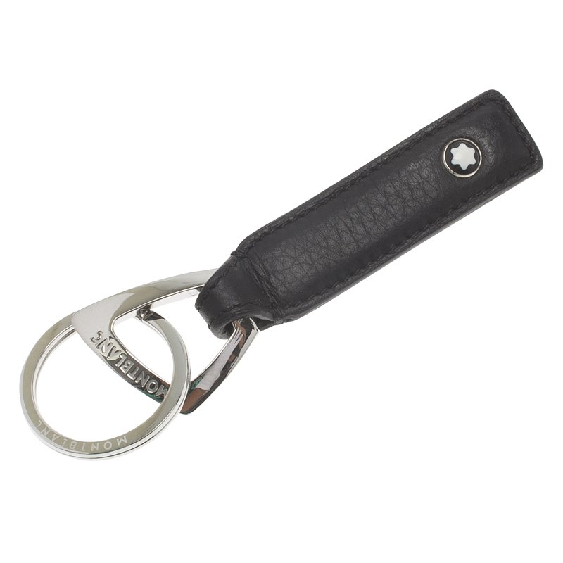 Pre Owned Montblack Black Leather Meisterstuck Keyring