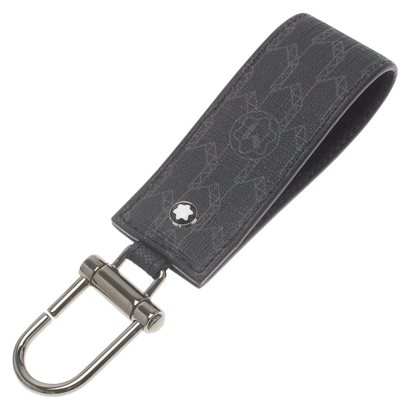 Pre Owned Montblanc Black Signature Leather Meisterstuck Keyring