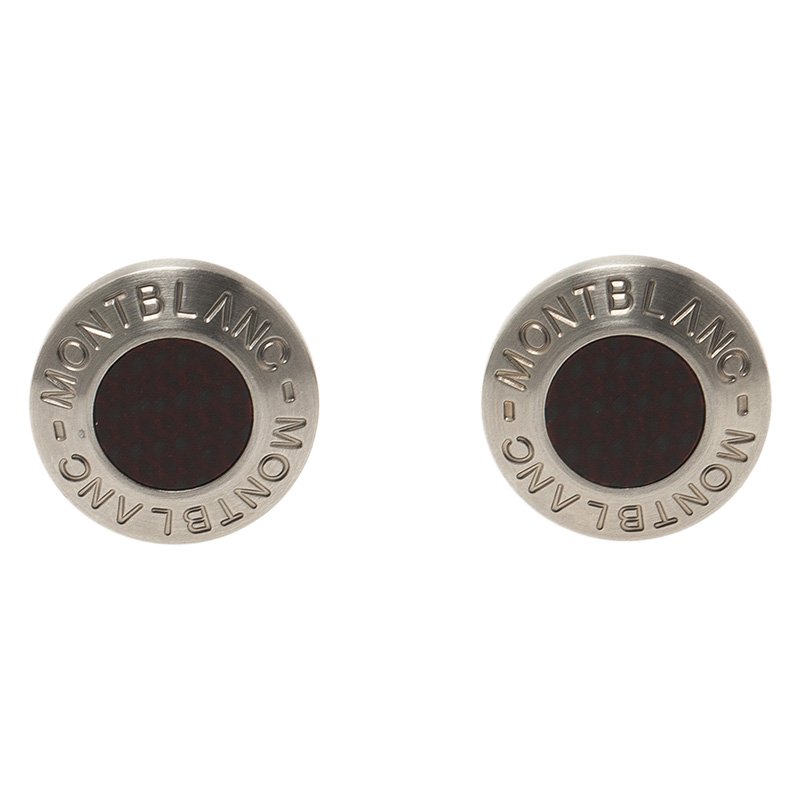 Pre Owned Montblanc Black Stainless Steel Heritage Men's Cufflinks