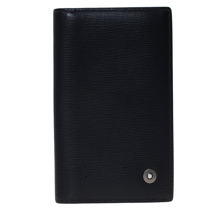 Montblanc Black Leather Westside Business Card Holder Montblanc 